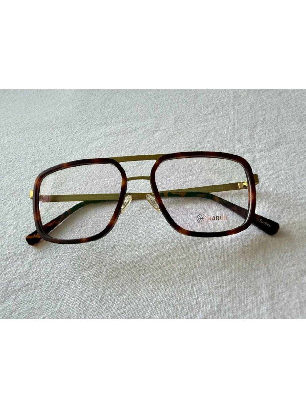 NEW Karun Coipo Eyeglass Frames Havana Tortoise Gold Aviator Optical RX Ready Bo